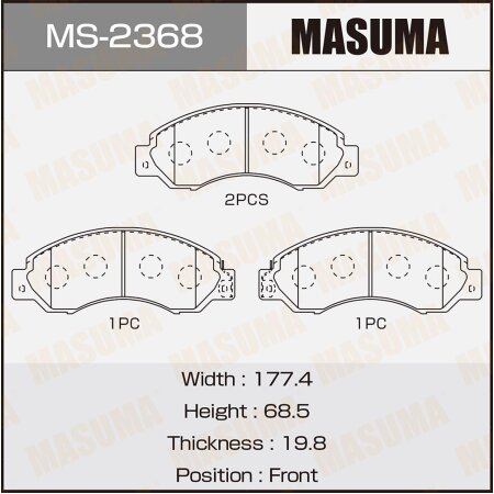 Brake pads Masuma, MS-2368