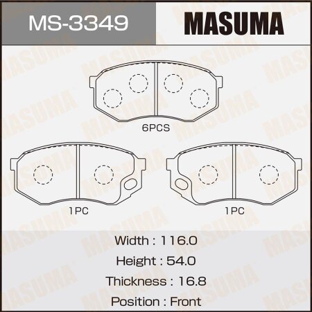 Brake pads Masuma, MS-3349