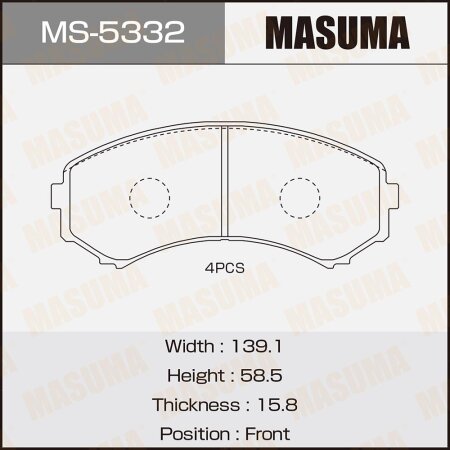 Brake pads Masuma, MS-5332