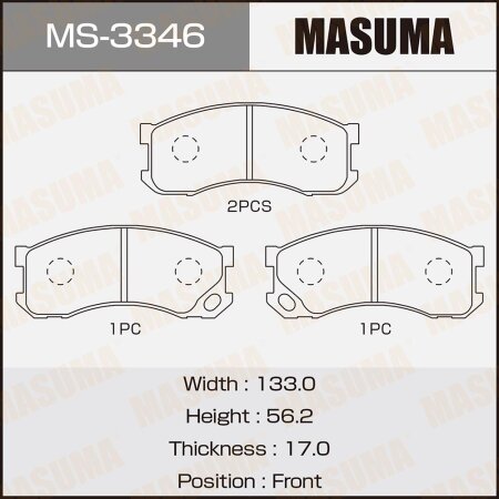 Brake pads Masuma, MS-3346