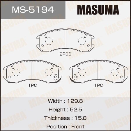 Brake pads Masuma, MS-5194