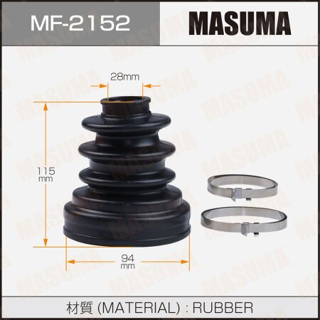 CV Joint boot Masuma (rubber), MF-2152