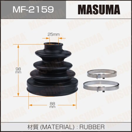 CV Joint boot Masuma (rubber), MF-2159