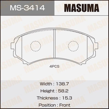 Brake pads Masuma, MS-3414