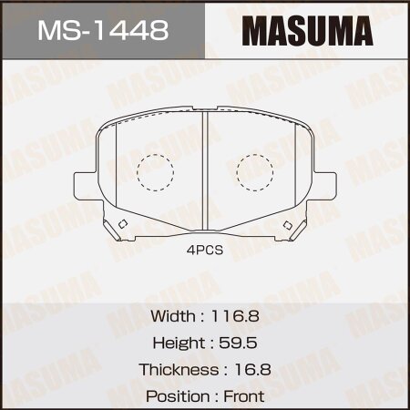 Brake pads Masuma, MS-1448