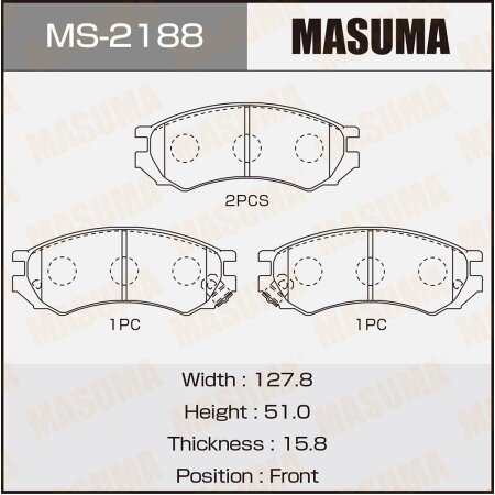 Brake pads Masuma, MS-2188