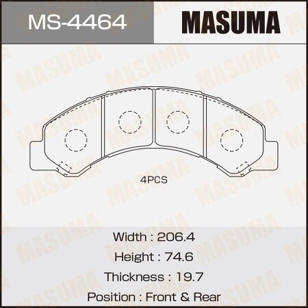 Brake pads Masuma, MS-4464