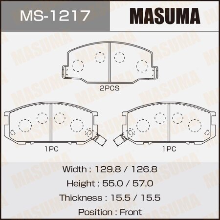 Brake pads Masuma, MS-1217