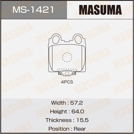 Brake pads Masuma, MS-1421