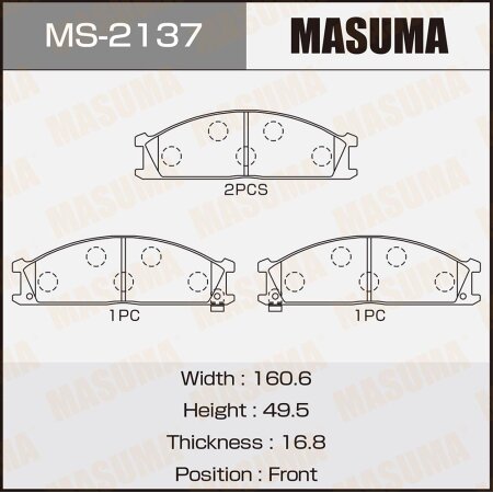 Brake pads Masuma, MS-2137