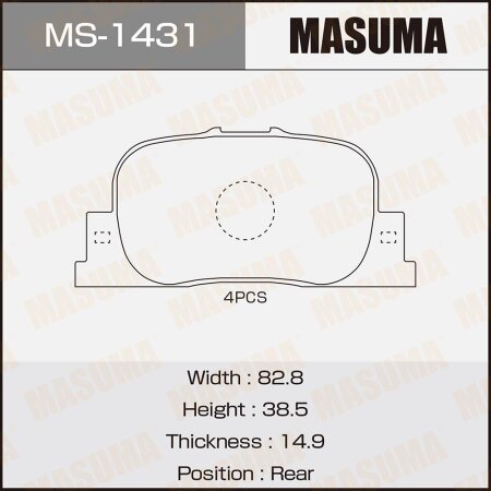 Brake pads Masuma, MS-1431