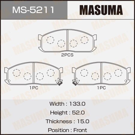 Brake pads Masuma, MS-5211