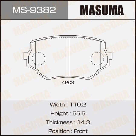 Brake pads Masuma, MS-9382