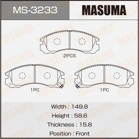 Brake pads Masuma, MS-3233