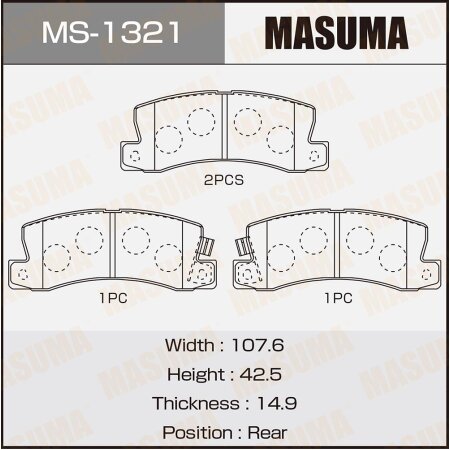 Brake pads Masuma, MS-1321