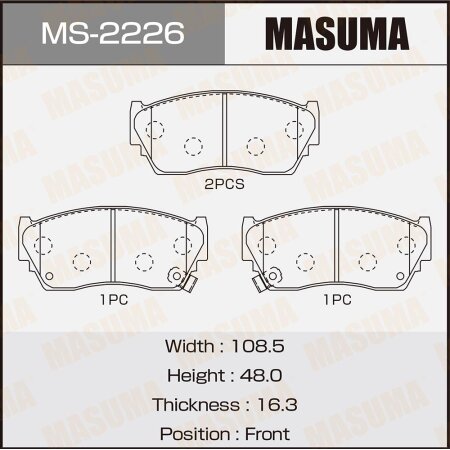 Brake pads Masuma, MS-2226