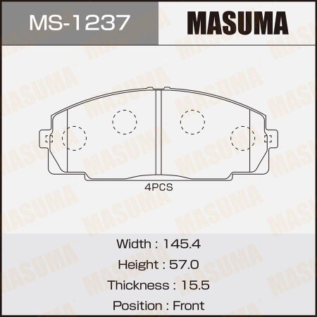 Brake pads Masuma, MS-1237