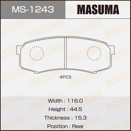 Brake pads Masuma, MS-1243