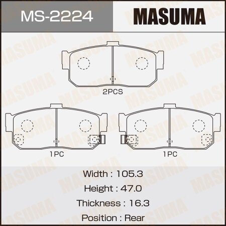 Brake pads Masuma, MS-2224