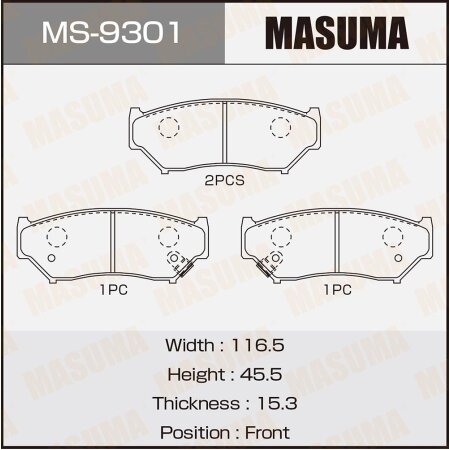 Brake pads Masuma, MS-9301