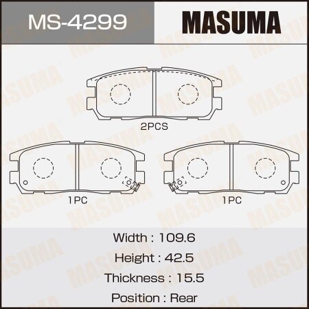 Brake pads Masuma, MS-4299