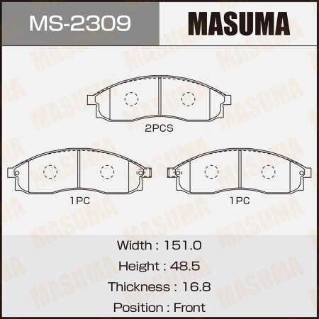 Brake pads Masuma, MS-2309