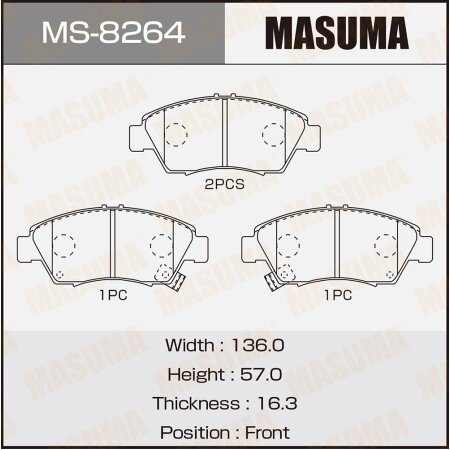 Brake pads Masuma, MS-8264