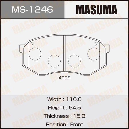 Brake pads Masuma, MS-1246