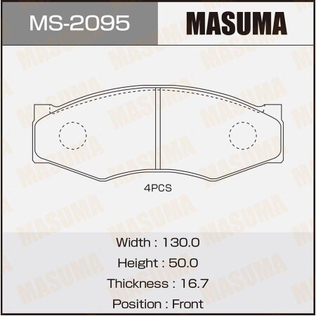 Brake pads Masuma, MS-2095