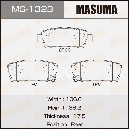 Brake pads Masuma, MS-1323