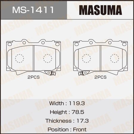 Brake pads Masuma, MS-1411