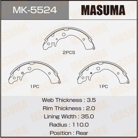 Brake shoes Masuma, MK-5524