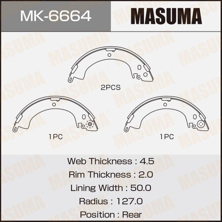 Brake shoes Masuma, MK-6664