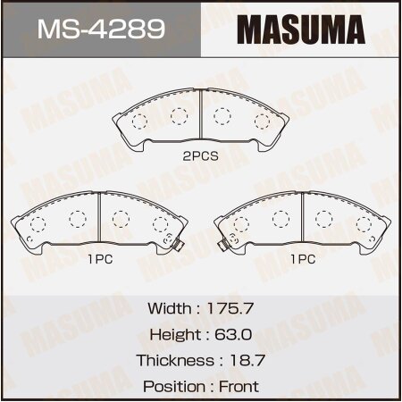 Brake pads Masuma, MS-4289