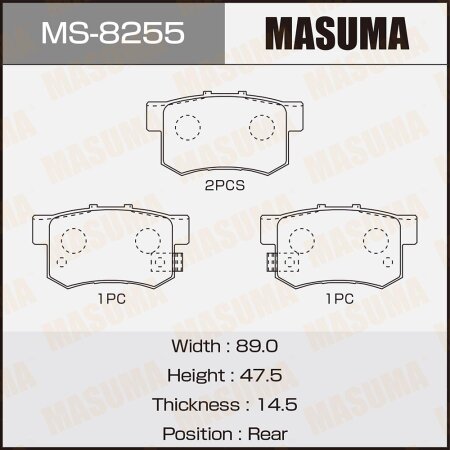 Brake pads Masuma, MS-8255