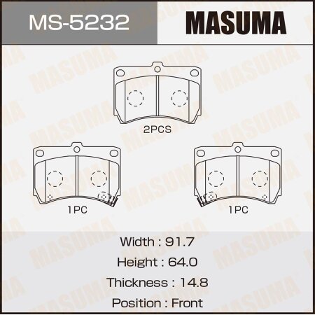 Brake pads Masuma, MS-5232