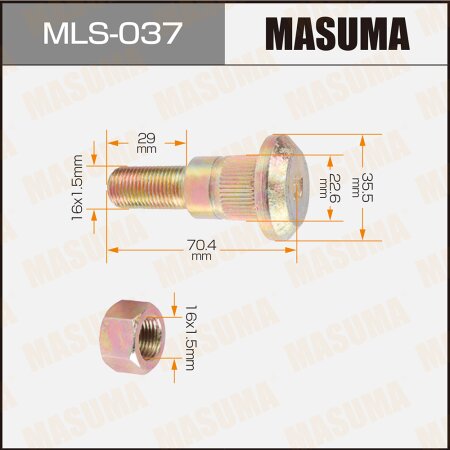 Wheel stud Masuma M16x1.5(R), MLS-037