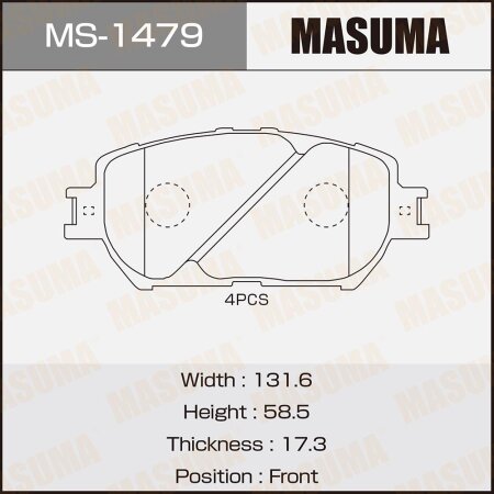 Brake pads Masuma, MS-1479