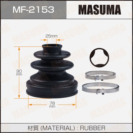 CV Joint boot Masuma (rubber), MF-2153