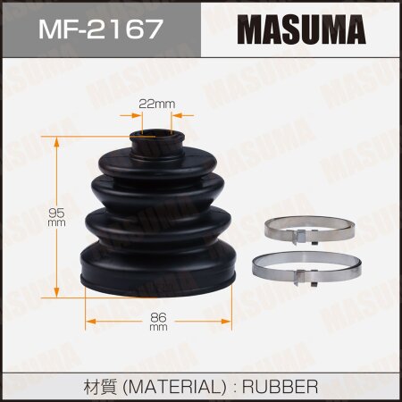 CV Joint boot Masuma (rubber), MF-2167