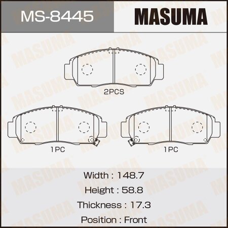 Brake pads Masuma, MS-8445