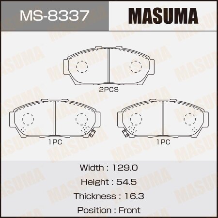 Brake pads Masuma, MS-8337