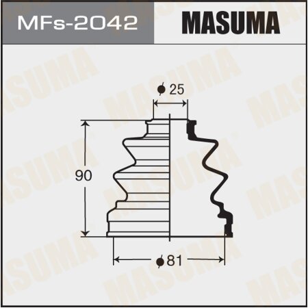 CV Joint boot Masuma (silicone), MFs-2042