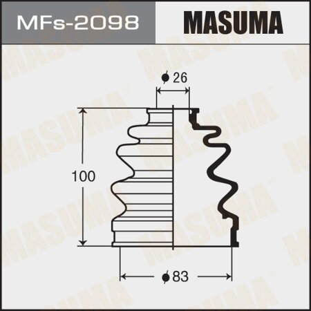 CV Joint boot Masuma (silicone), MFs-2098