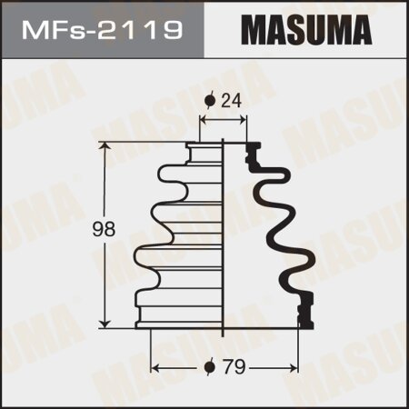 CV Joint boot Masuma (silicone), MFs-2119