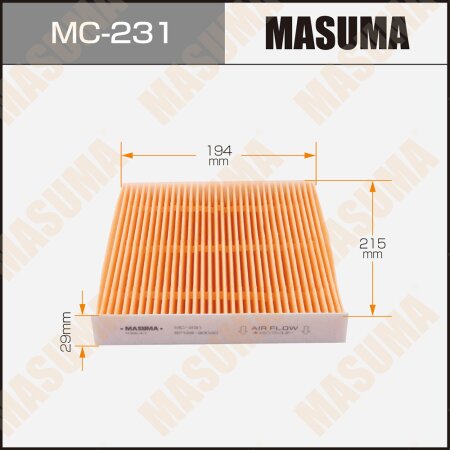 Cabin air filter Masuma, MC-231