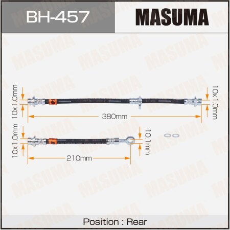 Brake hose Masuma, BH-457