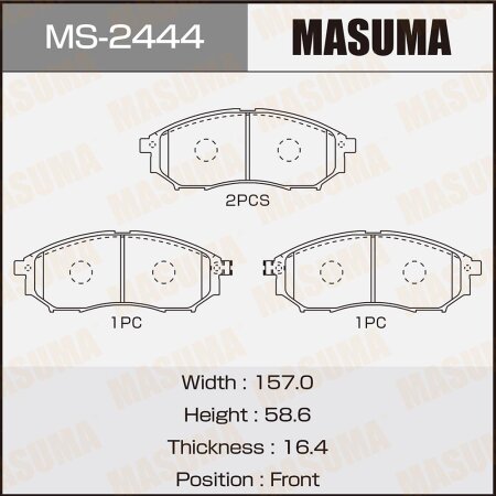 Brake pads Masuma, MS-2444