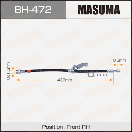 Brake hose Masuma, BH-472