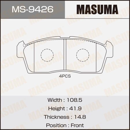 Brake pads Masuma, MS-9426